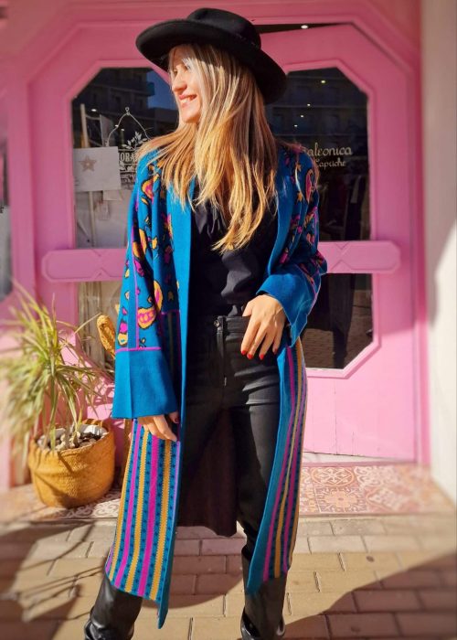 Kaftan de punto estampado