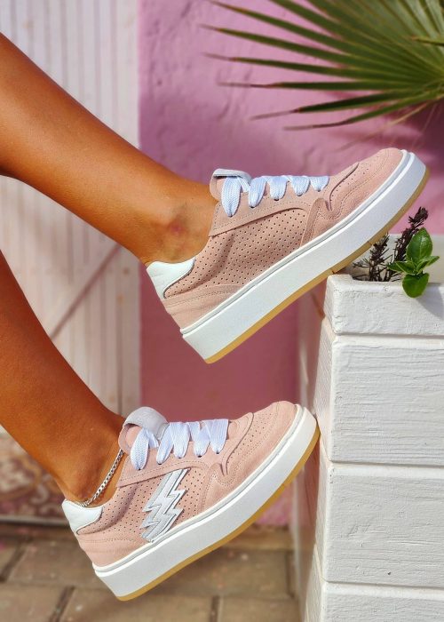 Deportivas piel rosa