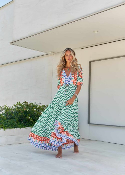 Vestido Largo verde Tessa  Ziggy Za