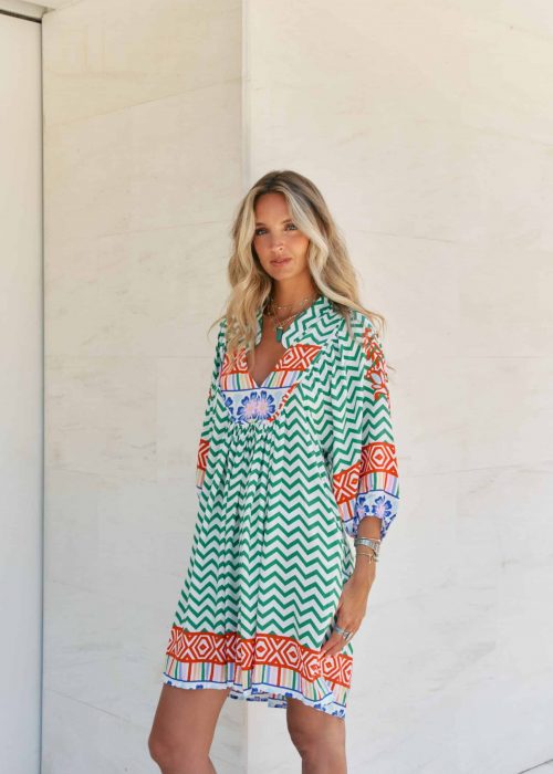 Mini vestido Ziggy Za verde