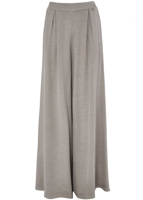 Pantalon gris piedra palazzo viscosa