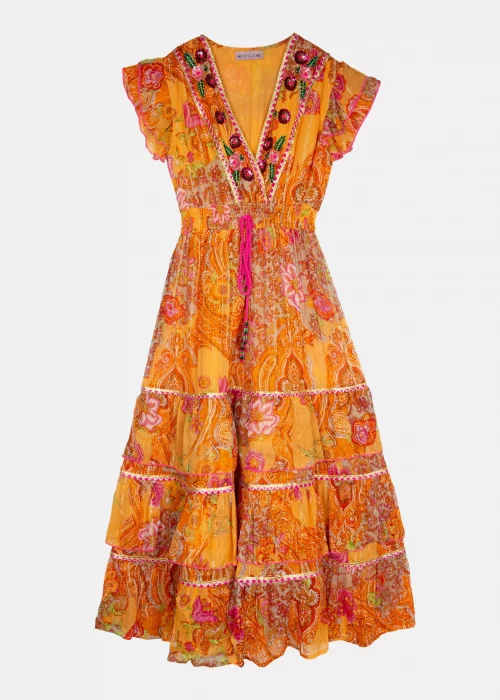 Vestido largo capri naranja