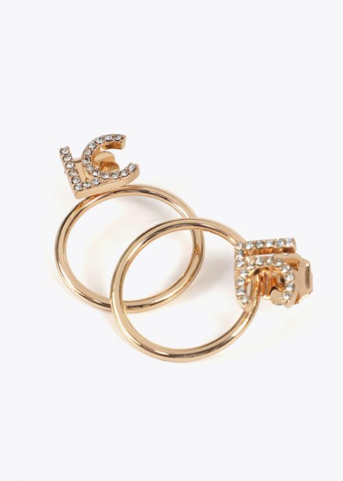 Pendientes aro frontal LC joya Dorado Lola Casademunt
