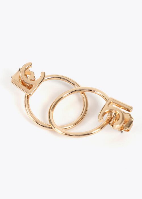 Pendientes aro frontal LC Dorado Lola Casademunt
