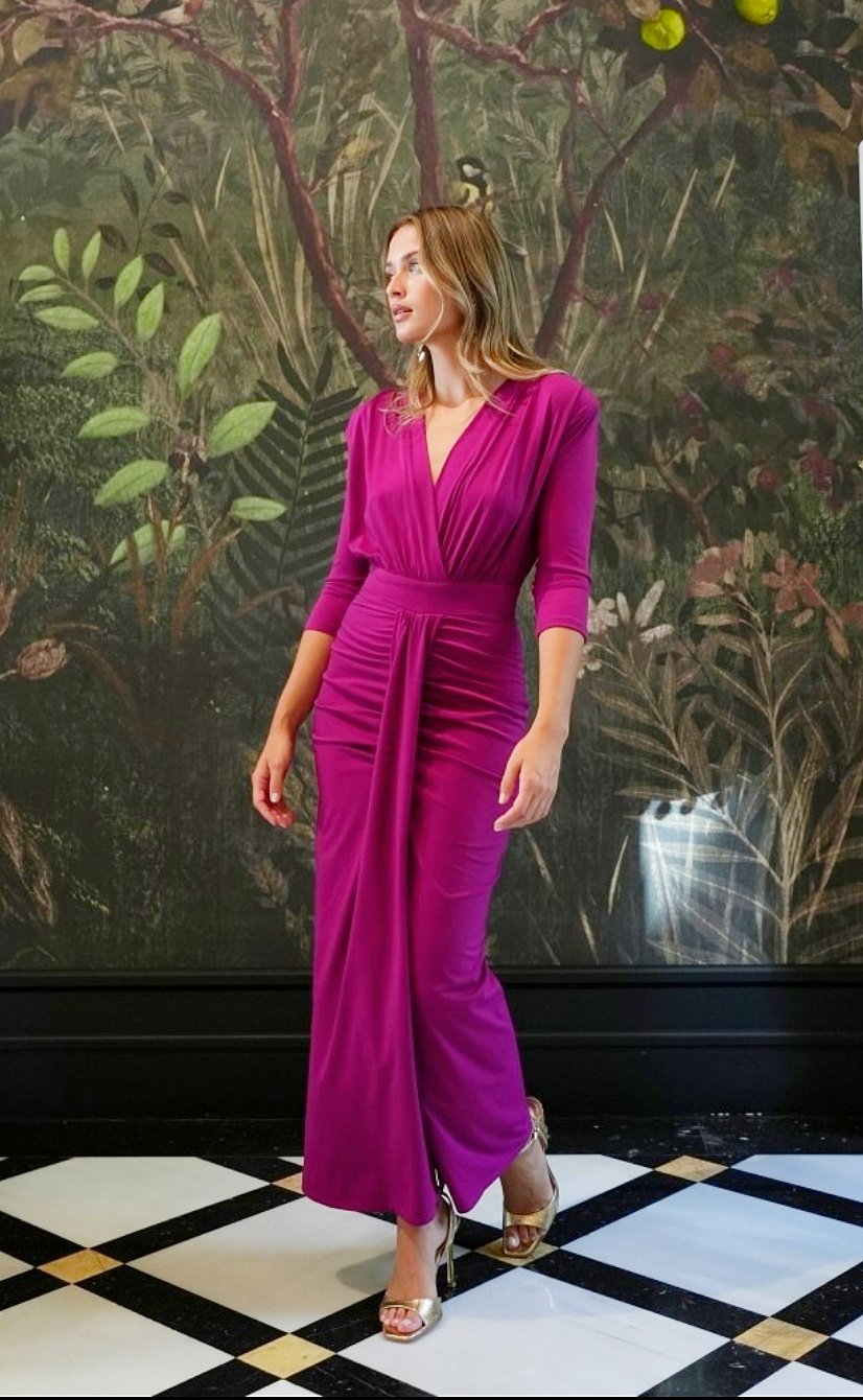 Vestido Café punto tablón Buganvilla