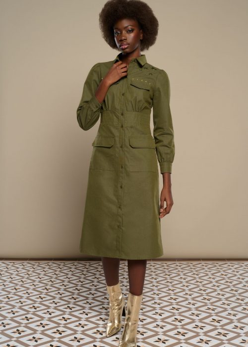 Vestido midi verde Annachiara