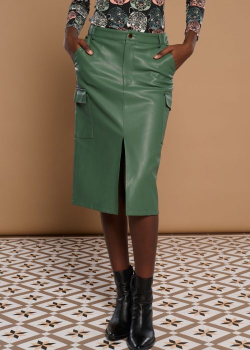 Falda midi verde Emma