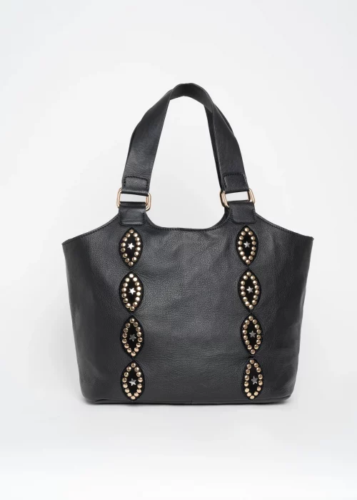 Bolso piel negro Western