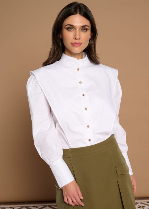 Camisa blanca solapas Martina