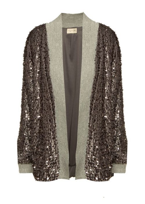 Chaqueta gris lentejuelas