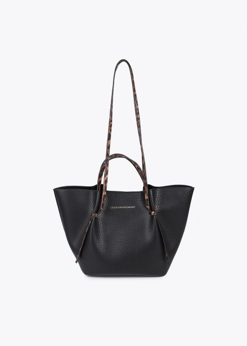 Bolso mini shopper detalle animal print Lola Casademunt