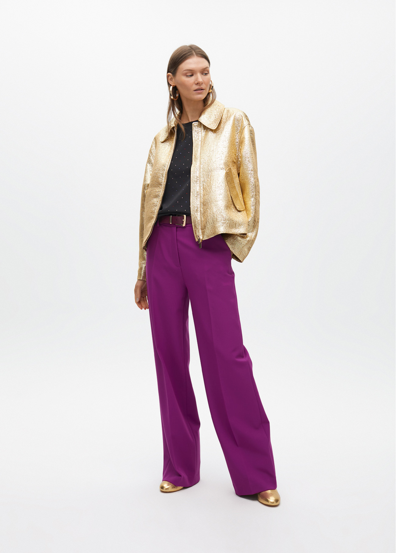 Bomber craquelada dorada Lola Casademunt - Imagen 8