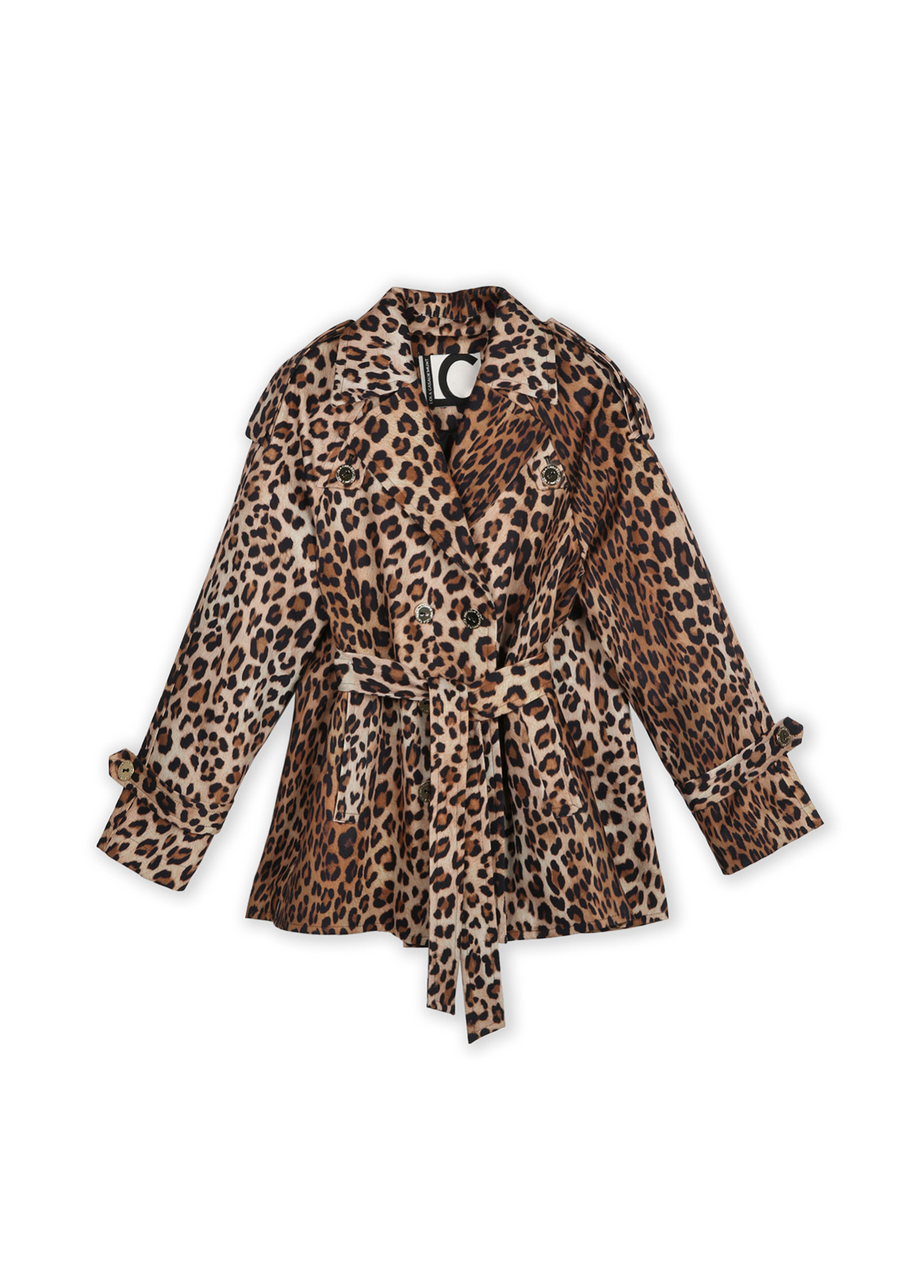 Chaqueta tipo trench animal print con cinturon Lola Casademunt - Imagen 4