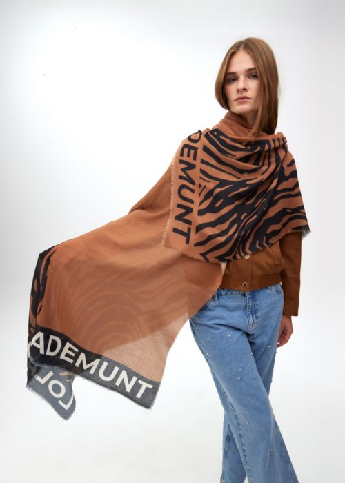 Foular cebra marron negro Lola Casademunt