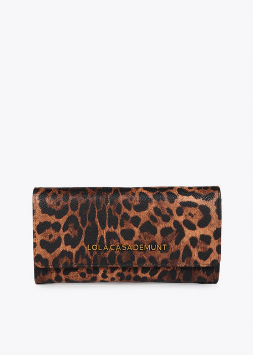 Billetero animal print Marron-Negro Lola Casademunt