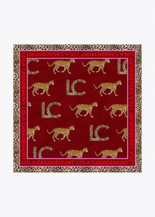 Pañuelo estampado LC y leopardos Lola Casademunt