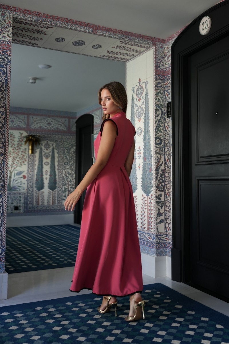 Vestido Elba Marsale maxi botones flecos - Imagen 3