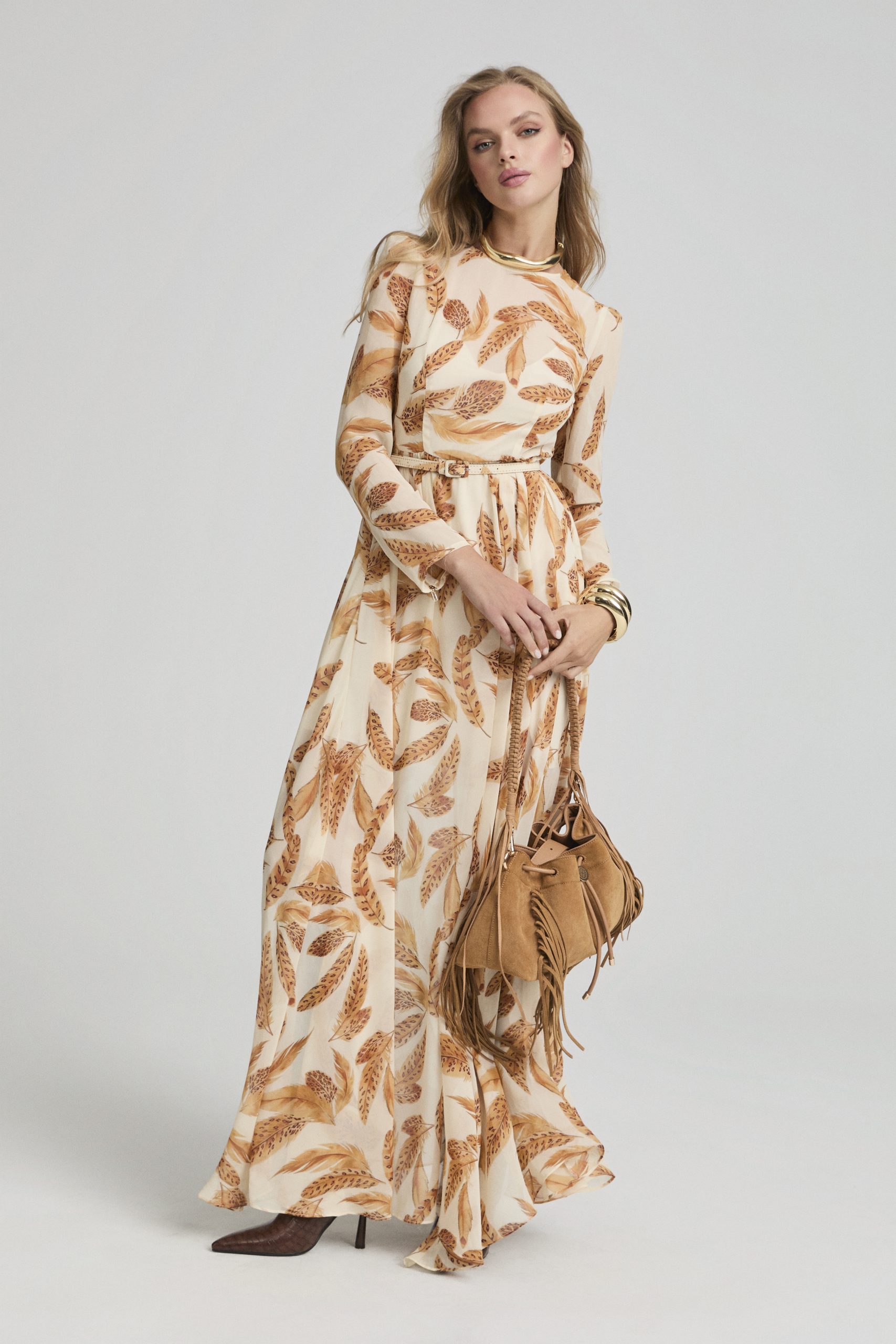 Vestido largo Plumas Fetiche Suances - Imagen 2