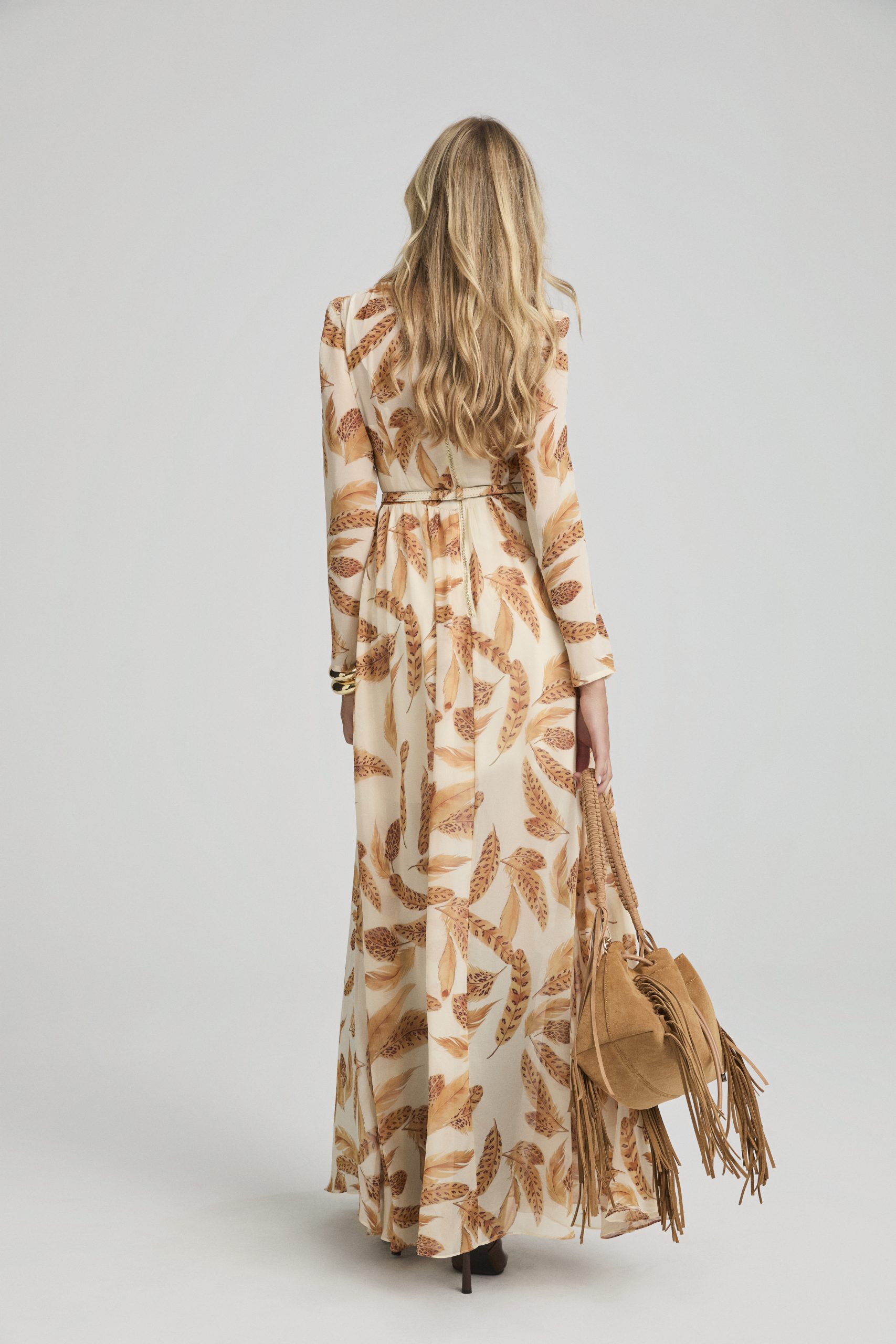 Vestido largo Plumas Fetiche Suances - Imagen 3