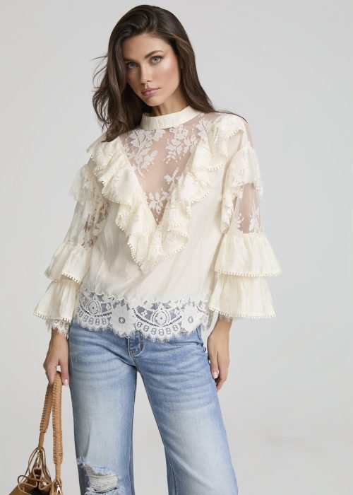 Blusa Flor de Encaje Fetiche Suances