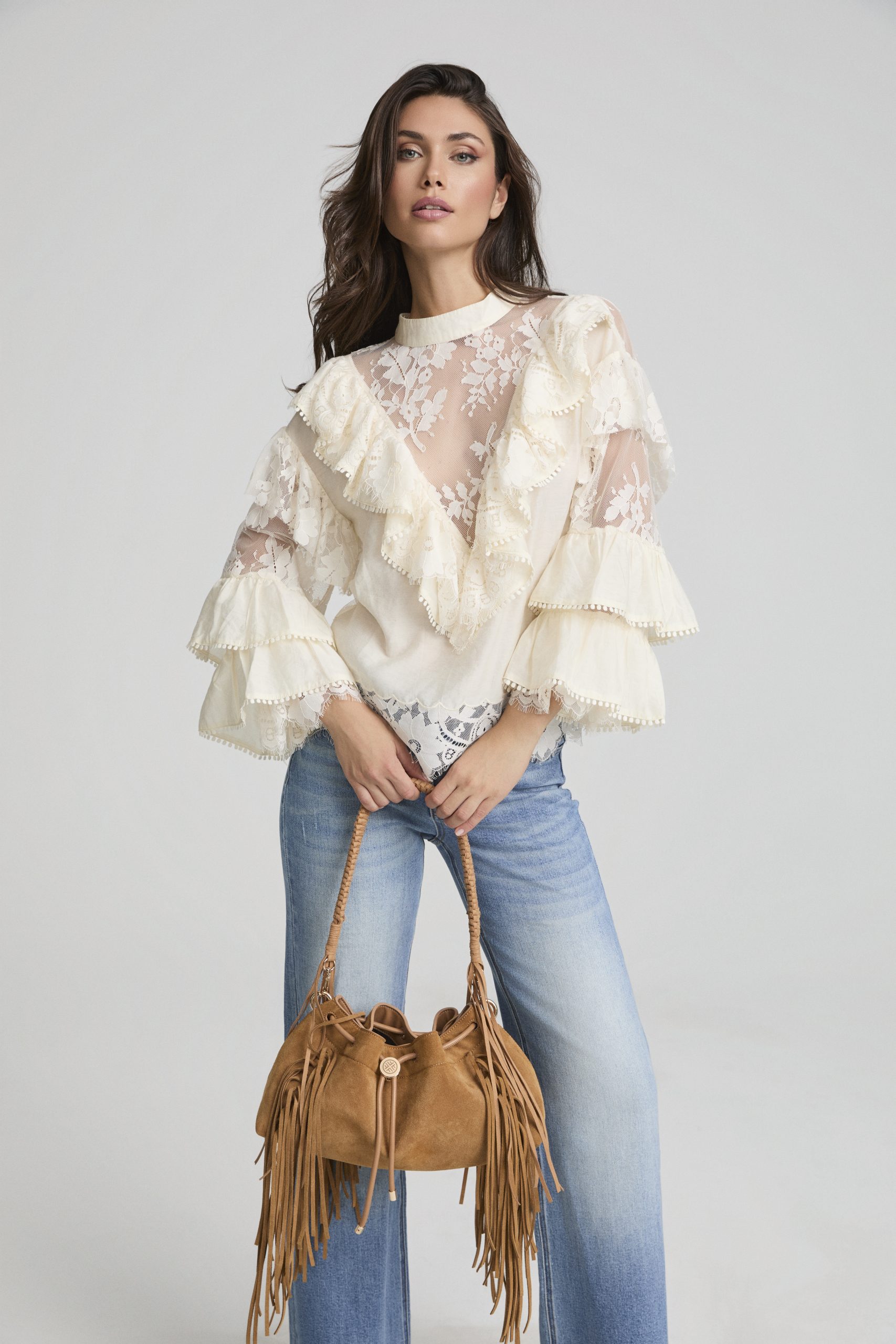 Blusa Flor de Encaje Fetiche Suances - Imagen 2