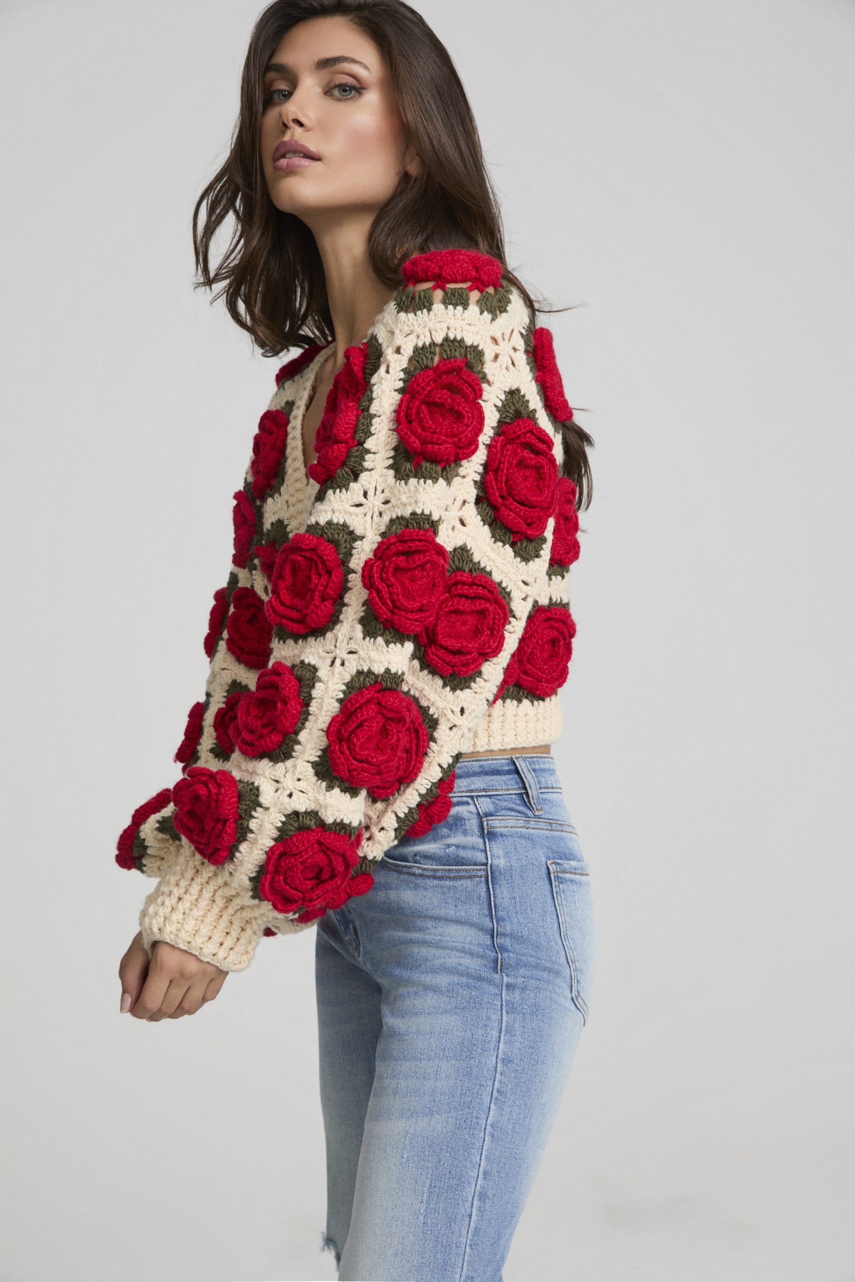 Cardigan Red Roses Fetiche Suances - Imagen 2