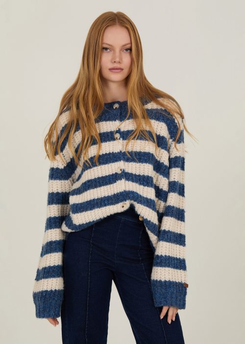 Cardigan bicolor a rayas