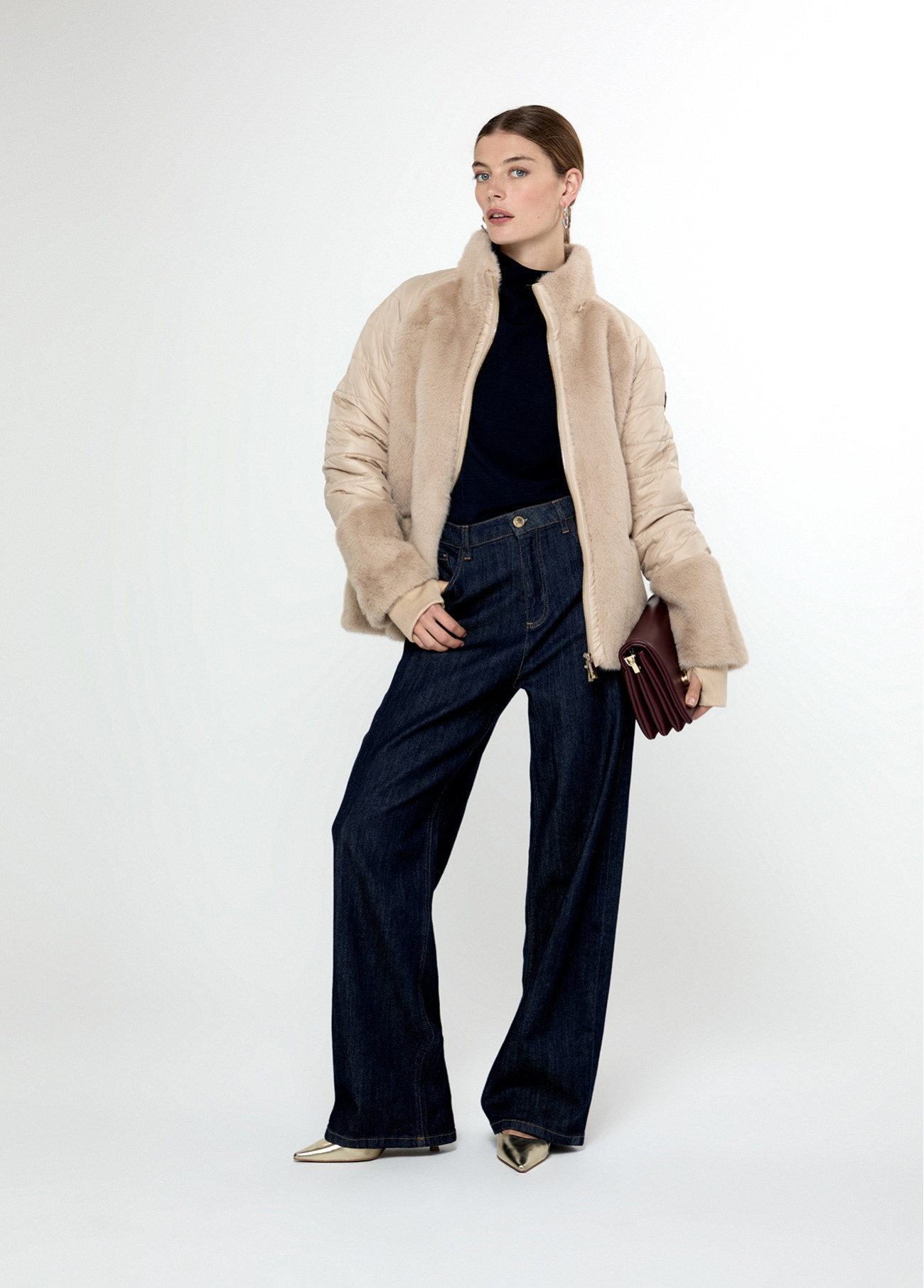 Abrigo combinado plumas pelo Crudo Lola Casademunt - Imagen 2