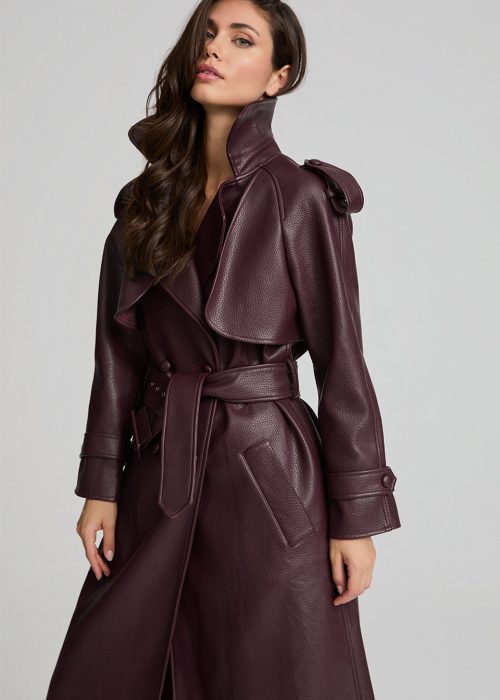 Abrigo Wine Trench Fetiche Suances