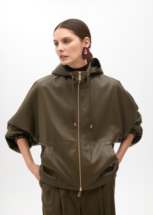 Bomber kaki manga murciélago con capucha  Lola Casademunt