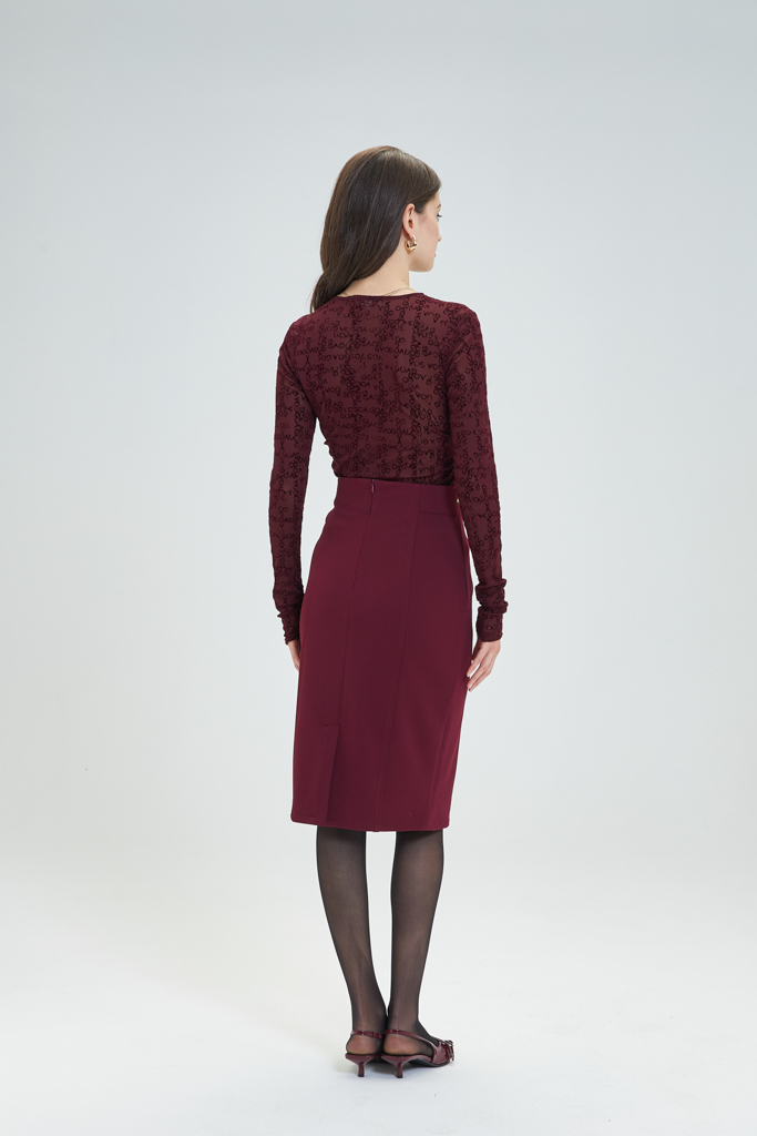 Top burdeos tul Sandra - Imagen 3